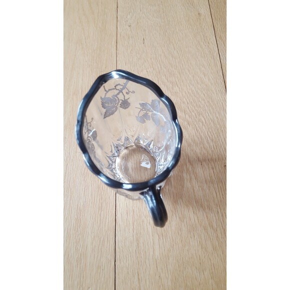 VINTAGE Silver Overlay Leaf Grapes Vines Design Open Sugar Creamer set‎ - Picture 7 of 12